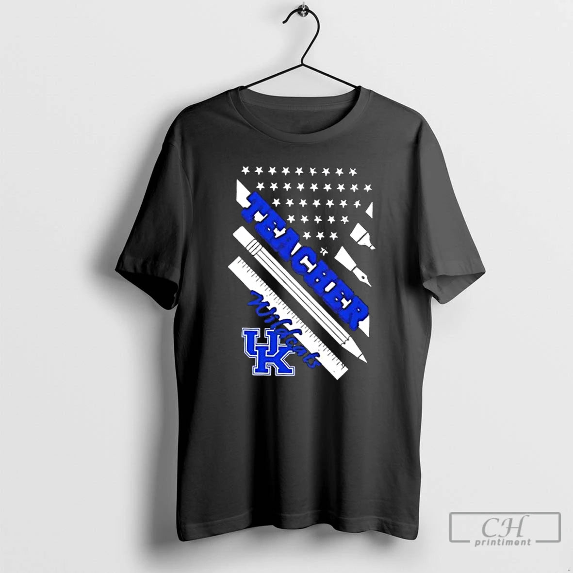 Premium Kentucky Wildcats X Teacher American Flag T-Shirts, Hoodie, Sweatshirt | PopFlextees.com