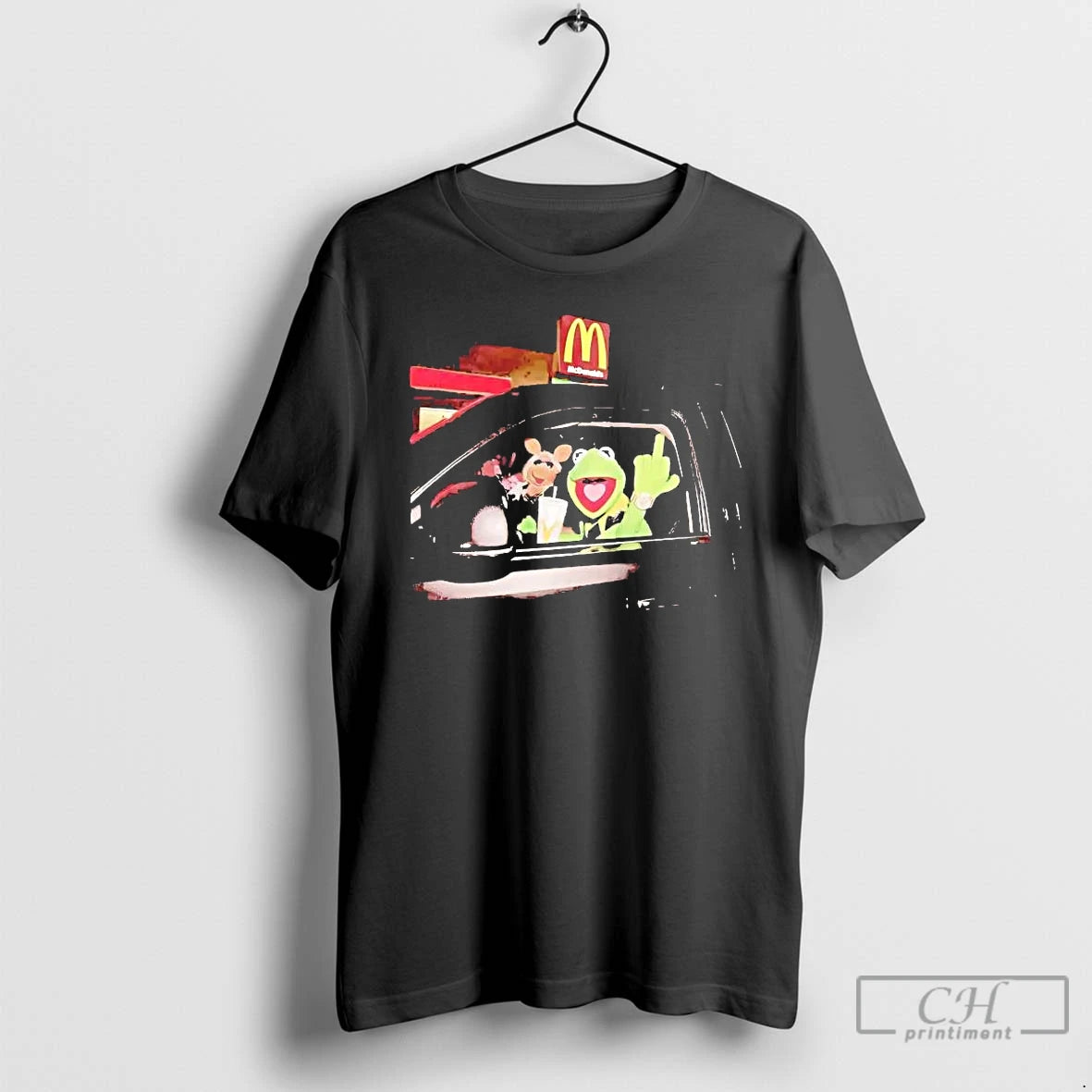 Premium Kermit The Frog Middle Finger Mcdonalds T-Shirts, Hoodie, Sweatshirt | PopFlextees.com