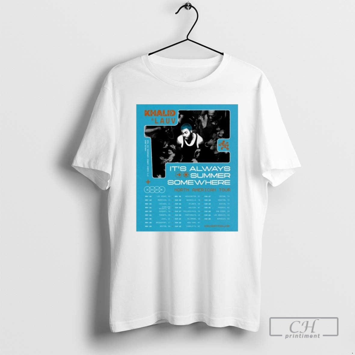 Khalid Lauv Always Summer Somewhere North American Tour 2026 Schedule Tour Dates T-Shirts, Hoodie, Sweatshirt