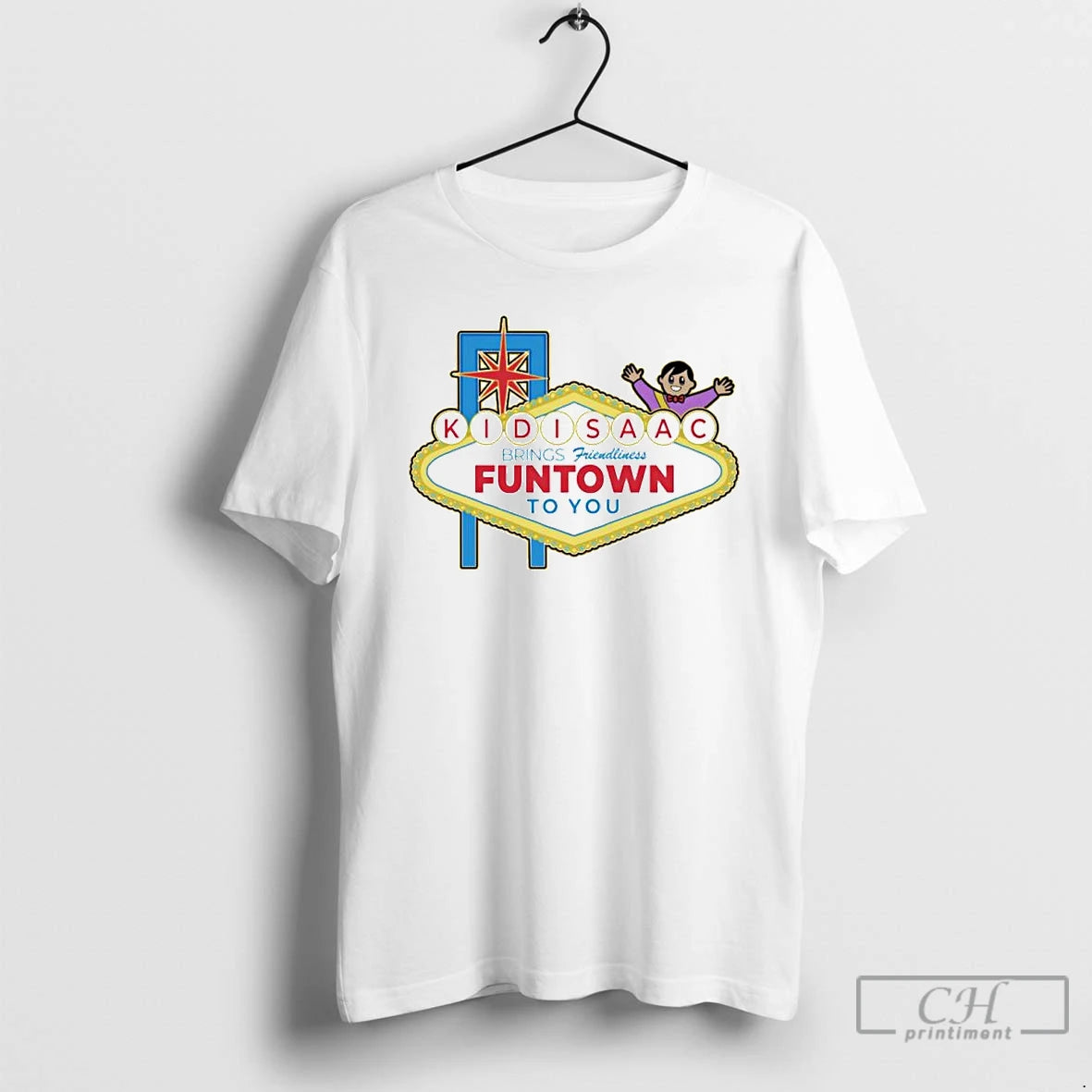 Premium Kid Isaac Funtown Vegas Sign Ornaments T-Shirts, Hoodie, Sweatshirt | PopFlextees.com