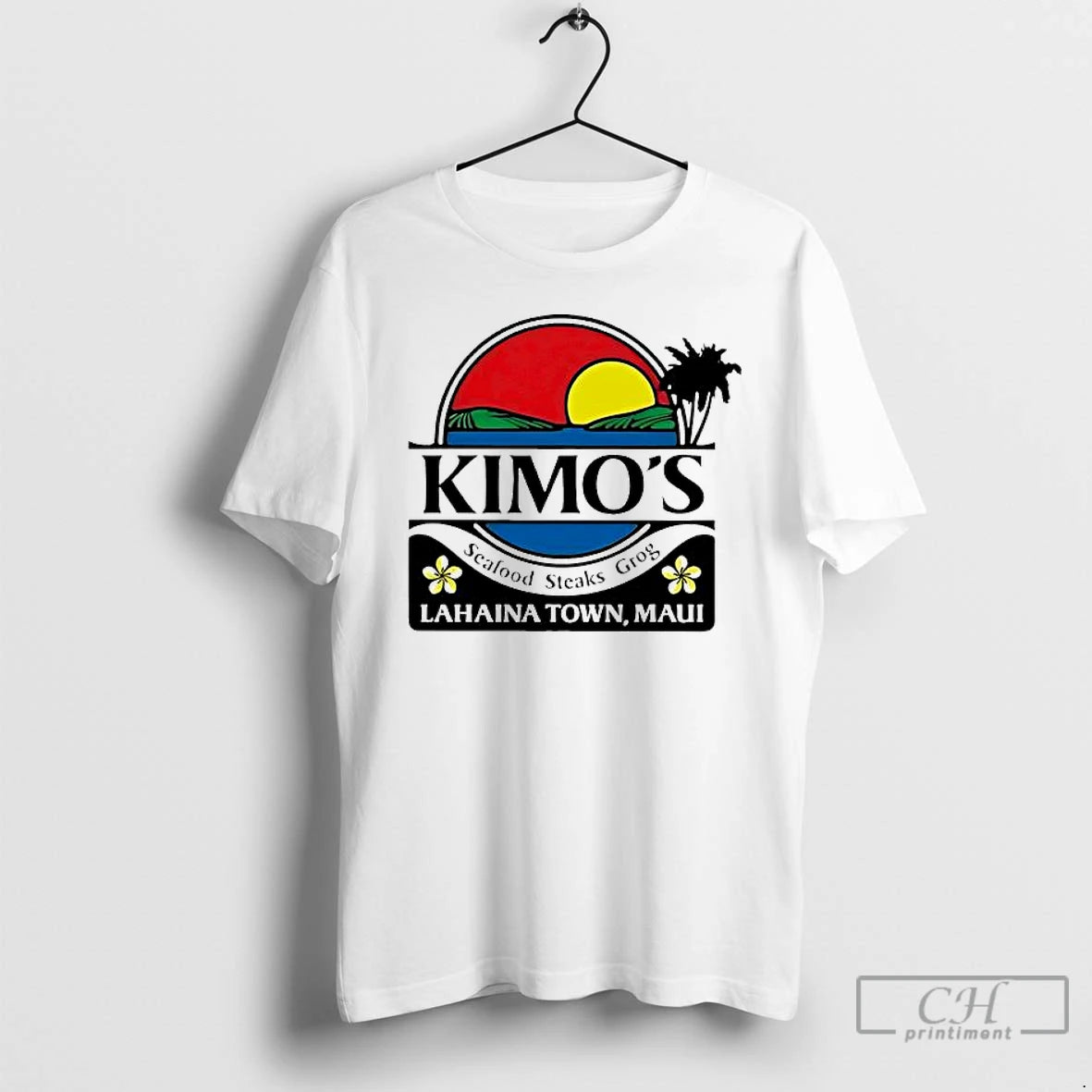 Premium Kimos Seafood Steaks Grog Lahaina Town Maui Logo T-Shirts, Hoodie, Sweatshirt | PopFlextees.com