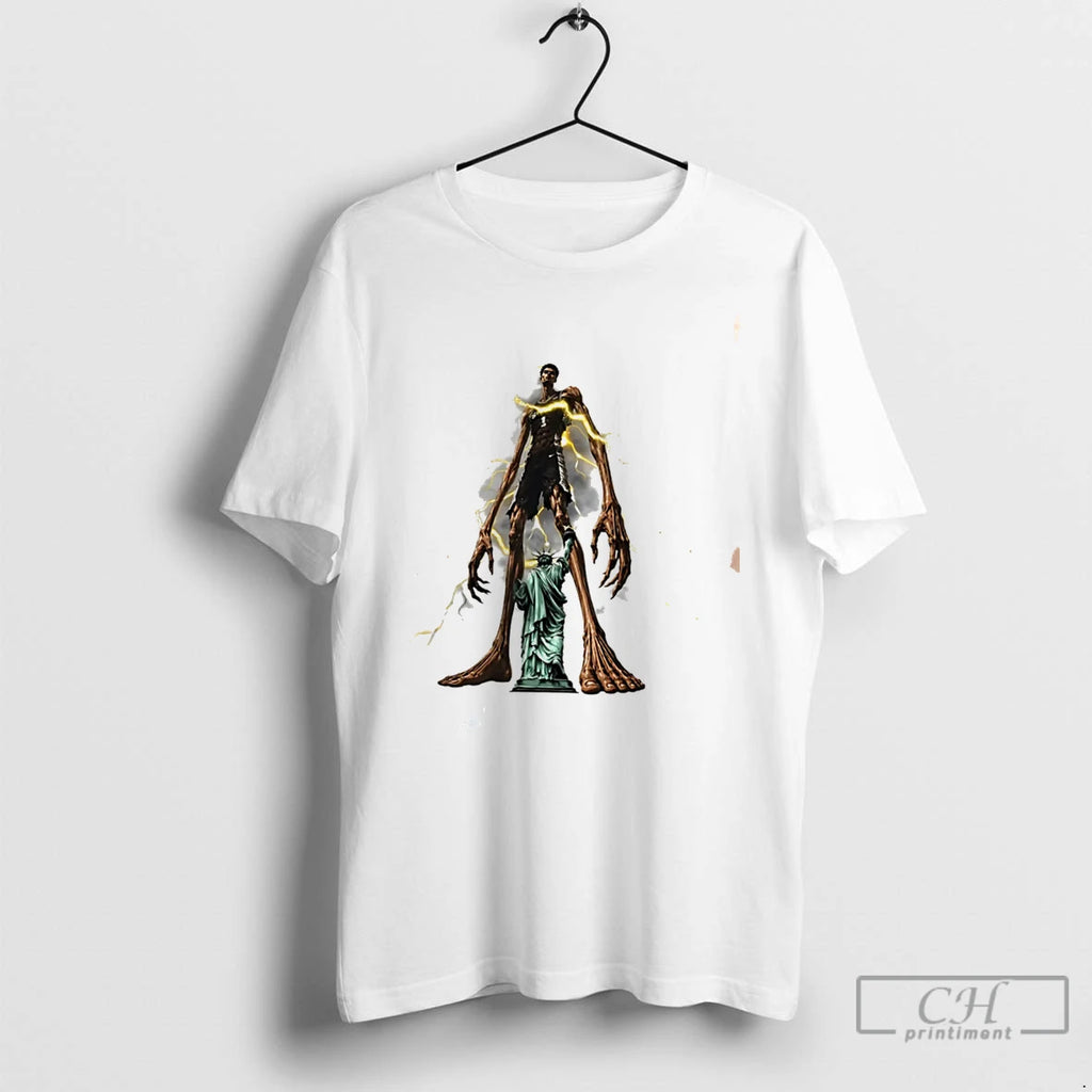 Premium Knicks Vs Spurs Aot Wembanyama Alien Vs Brunson Liberties Tee