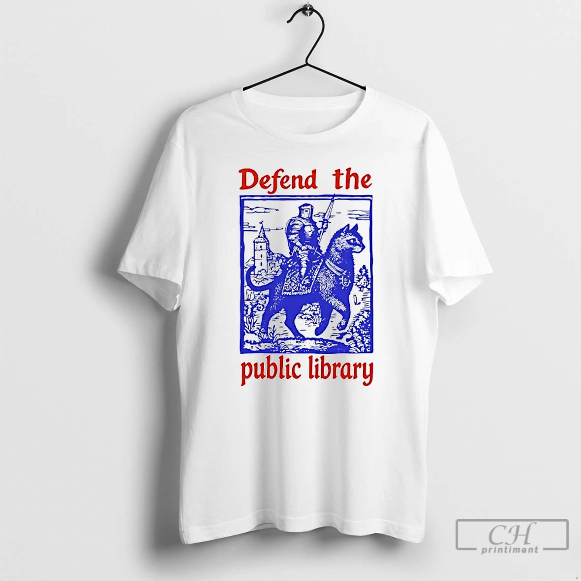 Premium Knight Cat Defend The Public Library T-Shirts, Hoodie, Sweatshirt | PopFlextees.com