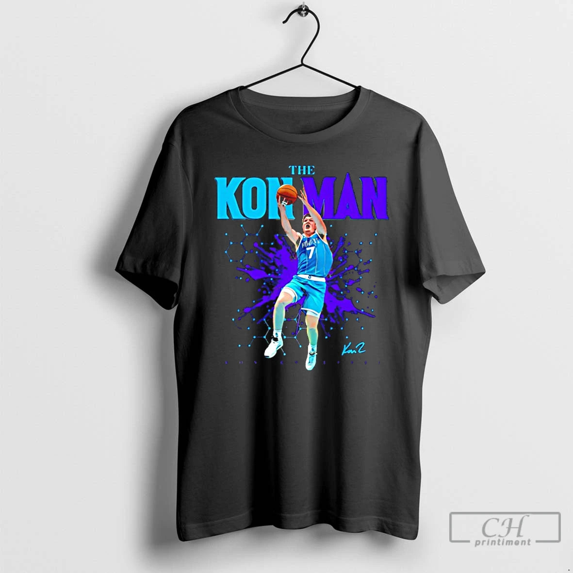 Premium Kon Knueppel Charlotte Hornets The Konman Signature T-Shirts, Hoodie, Sweatshirt | PopFlextees.com