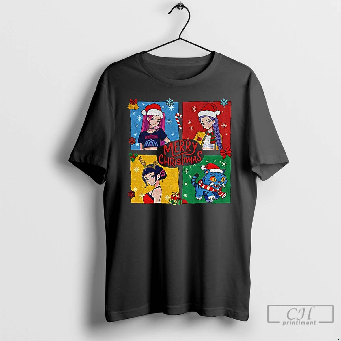 Kpop Demon Hunter Xmas Rumi Mira Zoey Merry T-Shirts, Hoodie, Sweatshirt