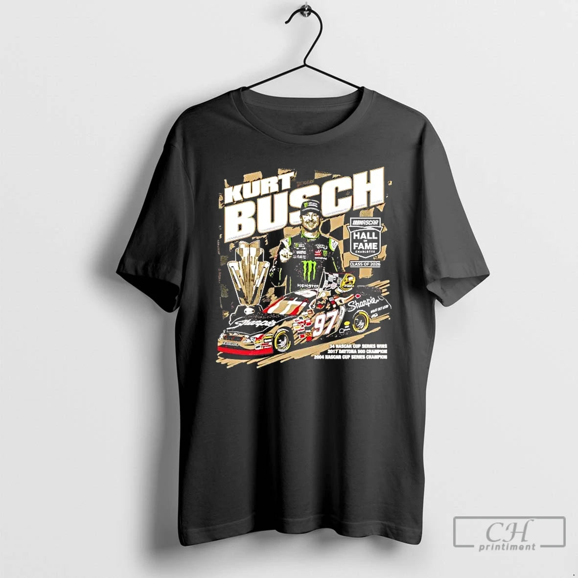 Premium Kurt Busch 2026 Hall Of Fame T-Shirts, Hoodie, Sweatshirt | PopFlextees.com