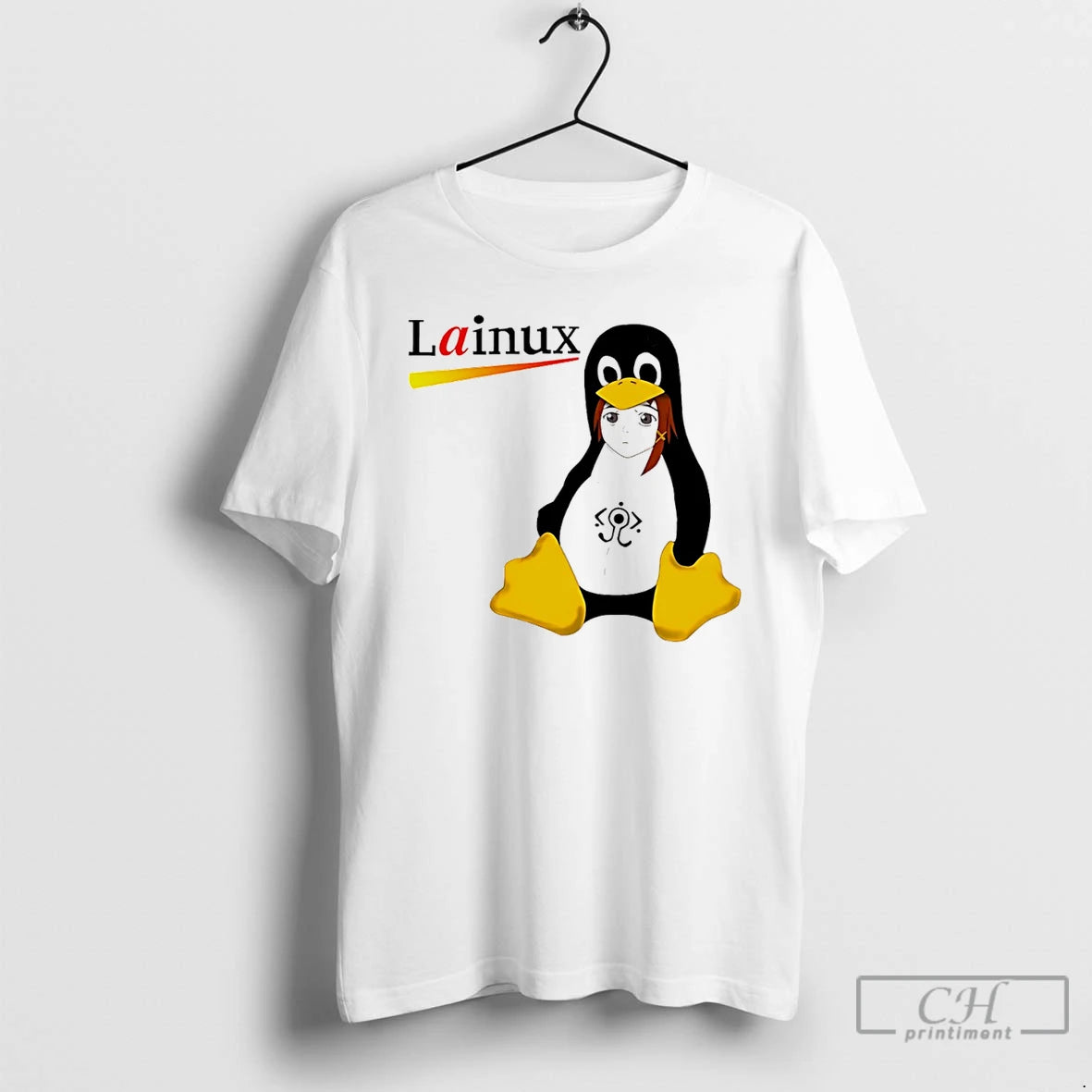 Premium Lain Ux Linux Tux Mascot Penguin Anime T-Shirts, Hoodie, Sweatshirt | PopFlextees.com