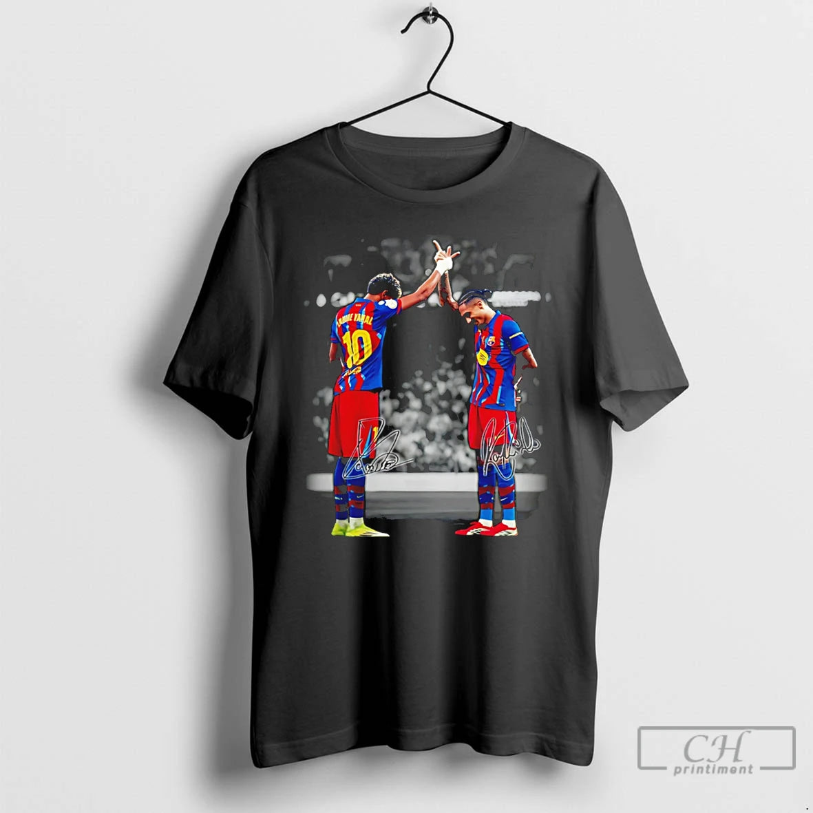 Premium Lamine Yamal And Raphinha Barcelona Brasil Signatures T-Shirts, Hoodie, Sweatshirt | PopFlextees.com