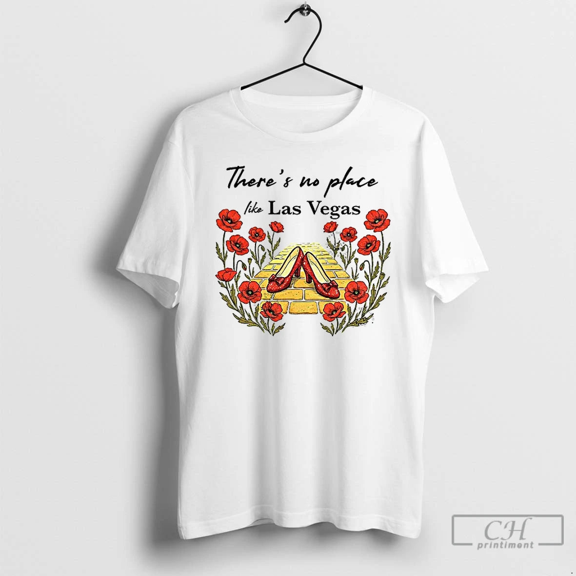 Premium Las Vegas Wizard Of Oz Theres No Place Like Floral Vintage T Shirts Sweater Hoodie, Sweatshirt | PopFlextees.com