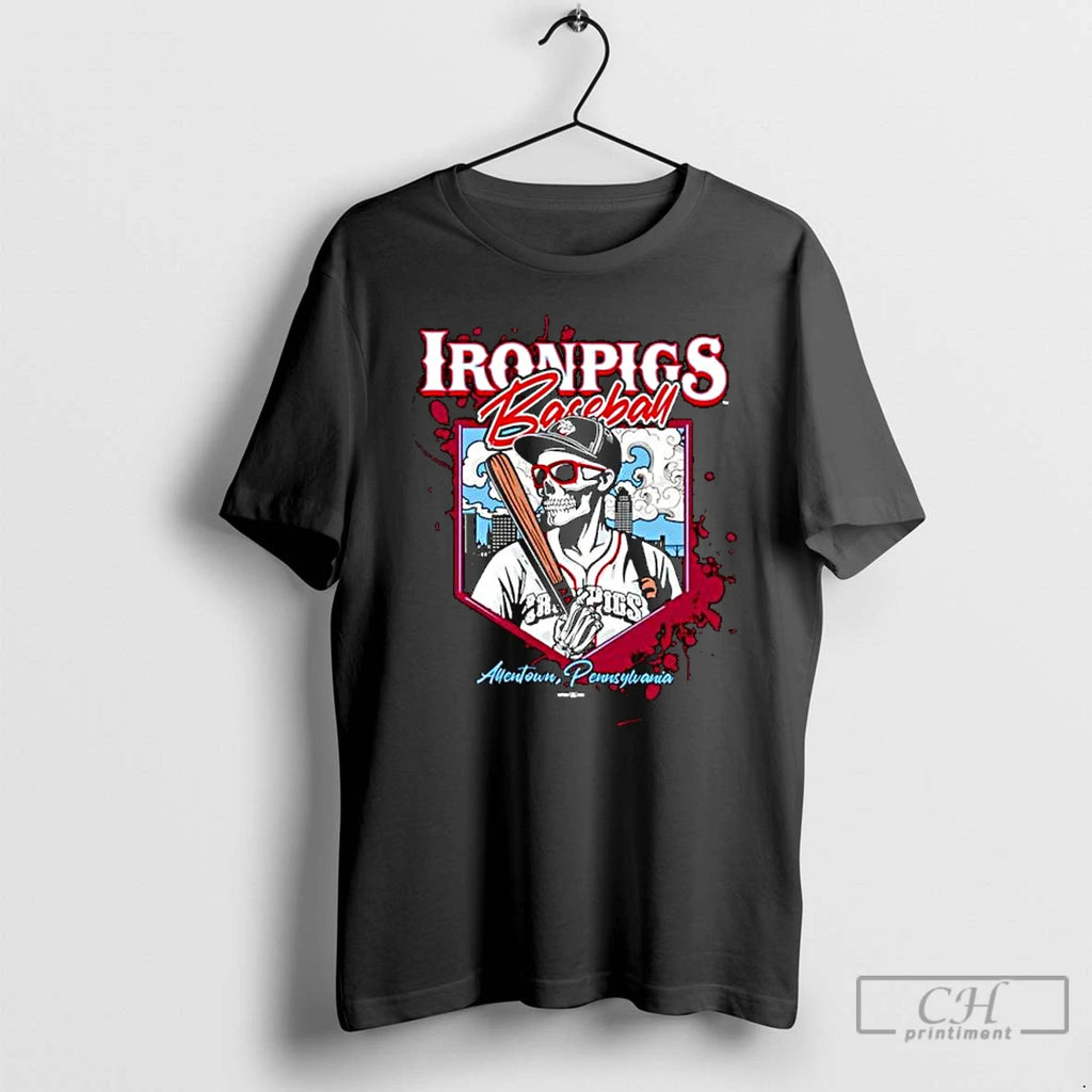 Premium Lehigh Valley Ironpigs Baseball Cool Skelly Ornaments T-Shirts, Hoodie, Sweatshirt | PopFlextees.com