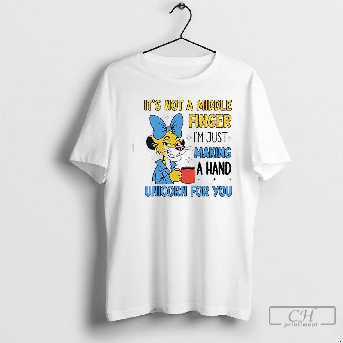 Premium Lion Its Not A Middle Finger Im Just Making A Hand Unicorn For You T-Shirts, Hoodie, Sweatshirt | PopFlextees.com