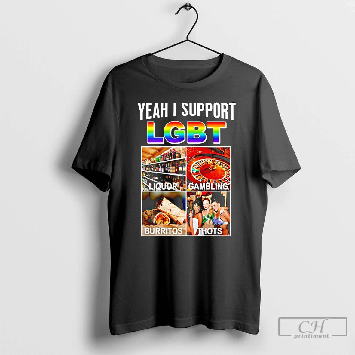 Premium Liquor Gambling Burritos Thots Yeah I Support Lgbt T-Shirts, Hoodie, Sweatshirt | PopFlextees.com