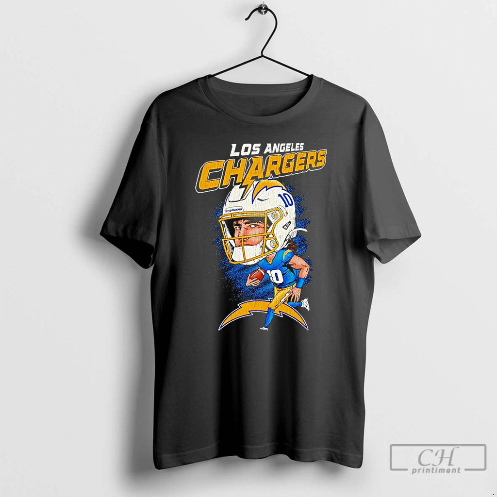 Premium Los Angeles Chargers Justin Herbert Caricature T-Shirts, Hoodie, Sweatshirt | PopFlextees.com