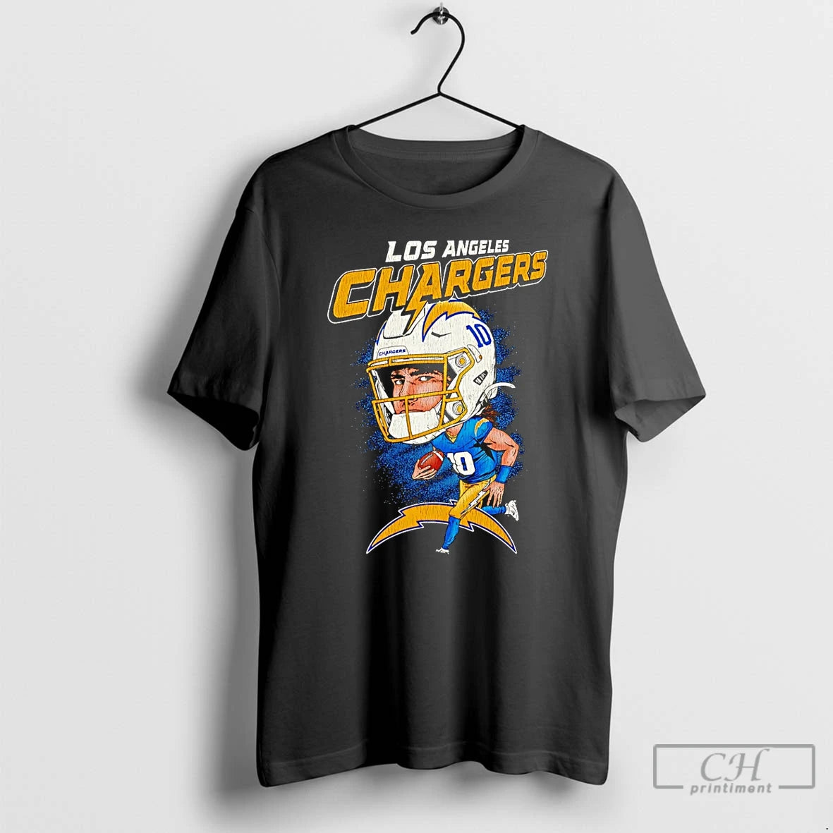 Premium Los Angeles Chargers Justin Herbert Caricature T-Shirts, Hoodie, Sweatshirt | PopFlextees.com