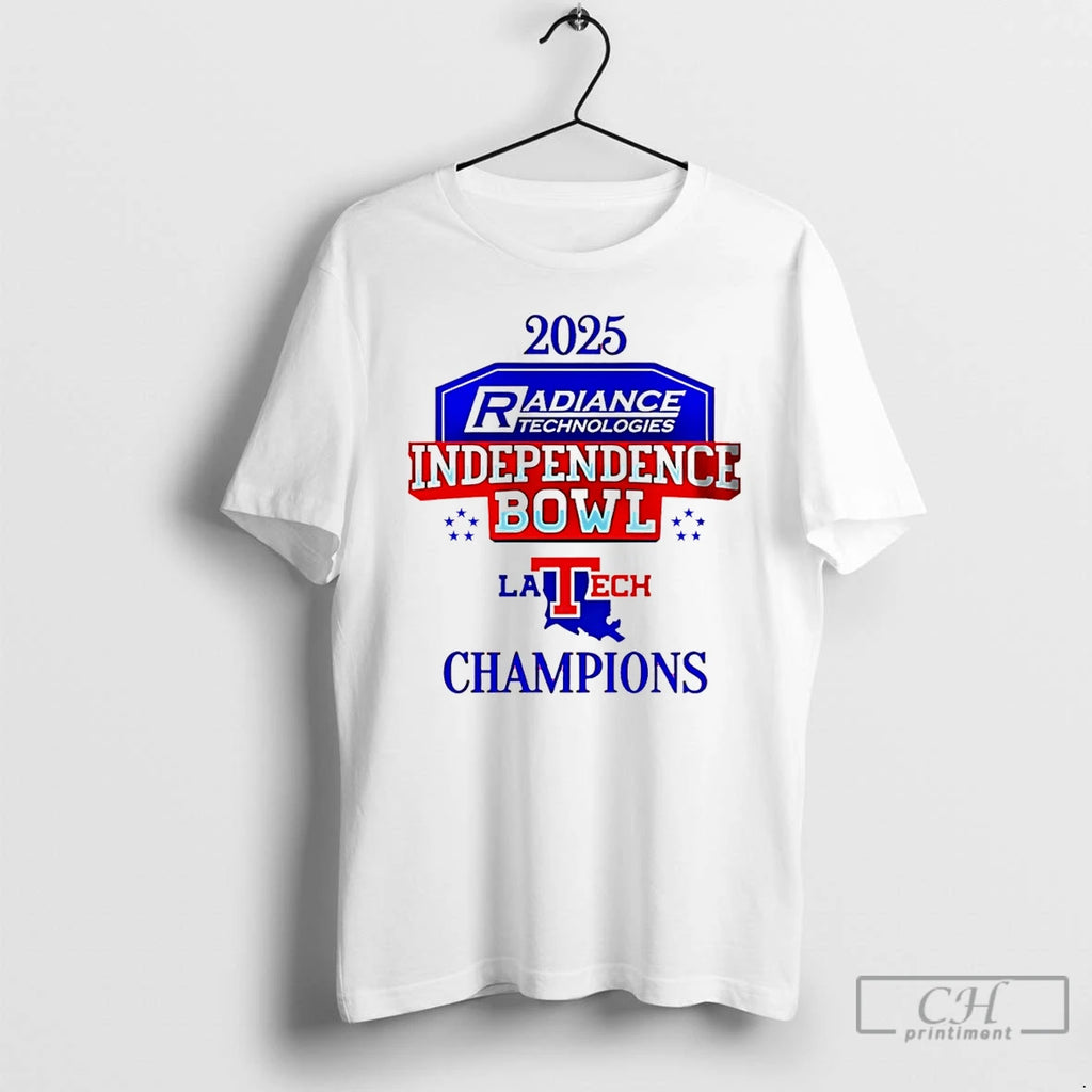 Premium Louisiana Tech Bulldogs Independence Bowl Champions 2025 Logo T-Shirts, Hoodie, Sweatshirt | PopFlextees.com