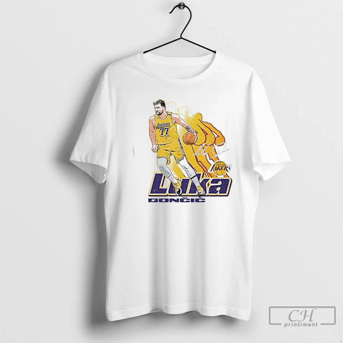 Premium Luka Doncic Los Angeles Lakers Basketball Retro Signature T-Shirts, Hoodie, Sweatshirt | PopFlextees.com