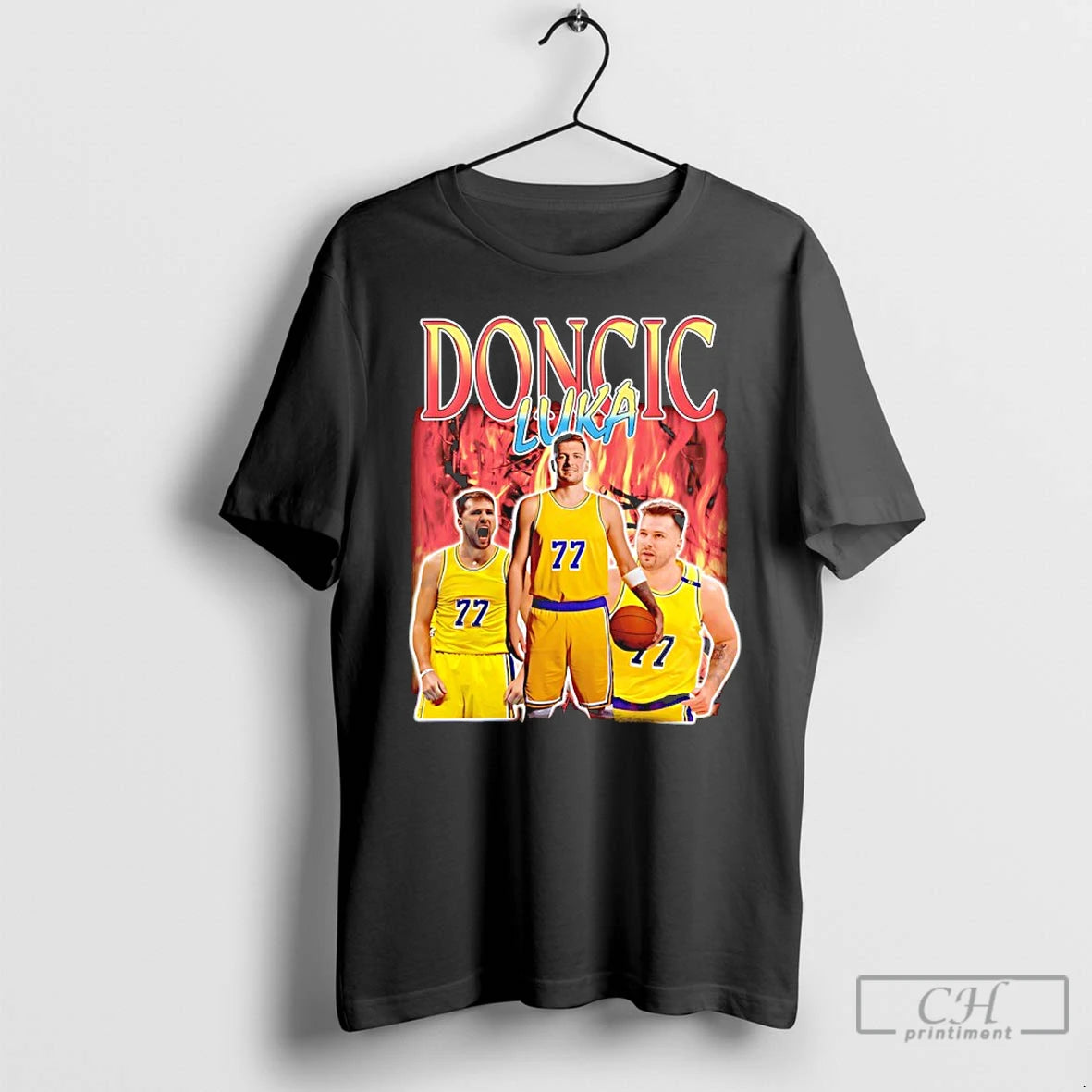 Premium Luka Doncic Los Angeles Lakers Fire Vintage T-Shirts, Hoodie, Sweatshirt | PopFlextees.com