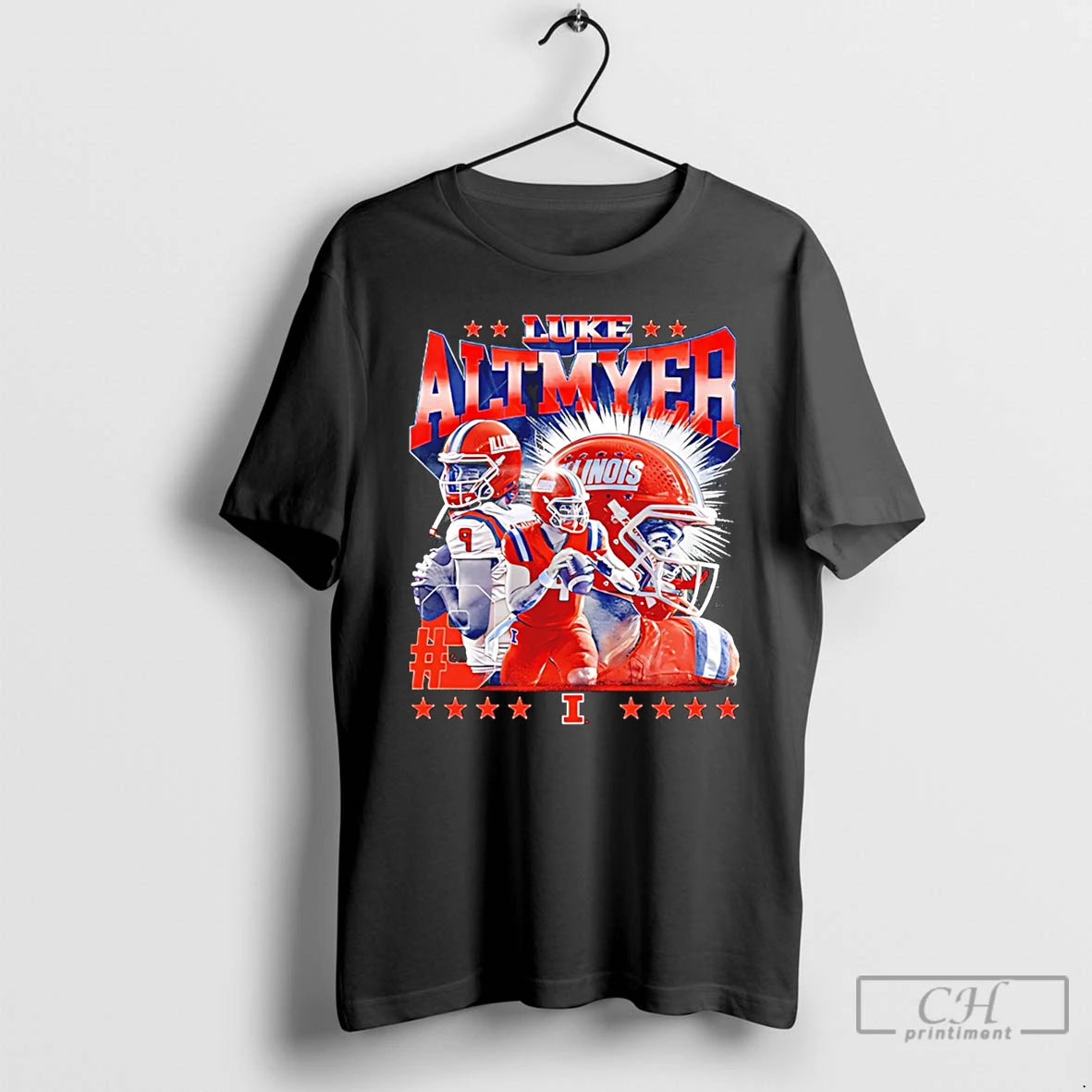 Premium Luke Altmyer Illinois Football Ncaa Legends Player Collage T-Shirts, Hoodie, Sweatshirt | PopFlextees.com