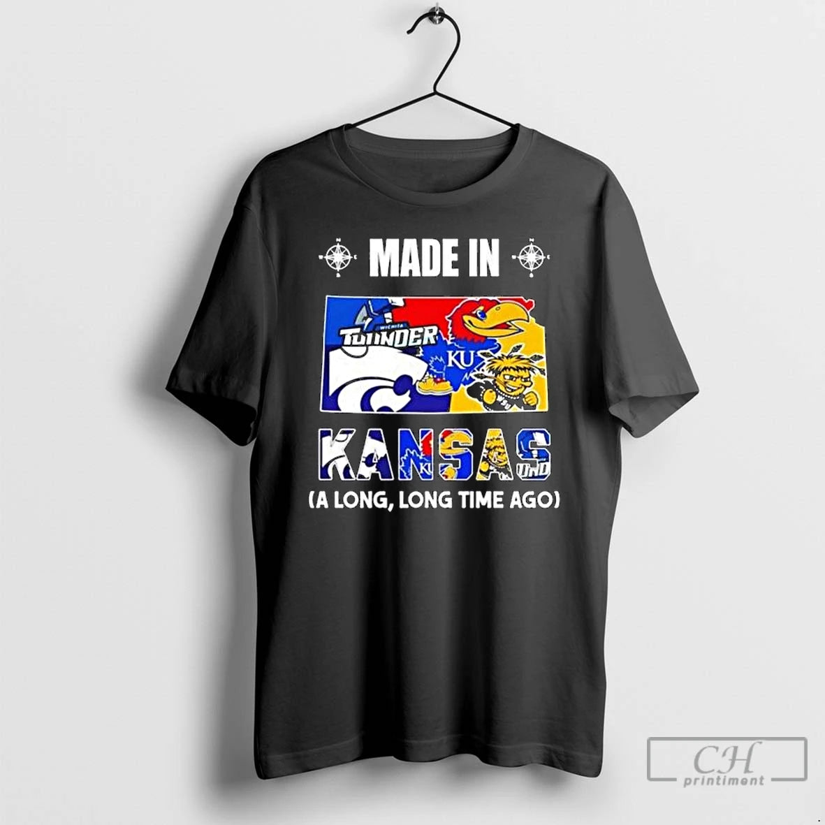 Premium Made In Kansas A Long Long Time Ago State Logo Map 2026 T Shirts Hoodie, Sweatshirt | PopFlextees.com