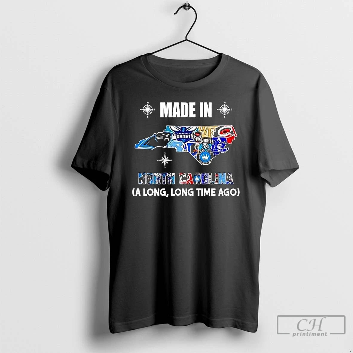 Premium Made In North Carolina A Long Long Time Ago State Logo Map 2026 T-Shirts, Hoodie, Sweatshirt | PopFlextees.com