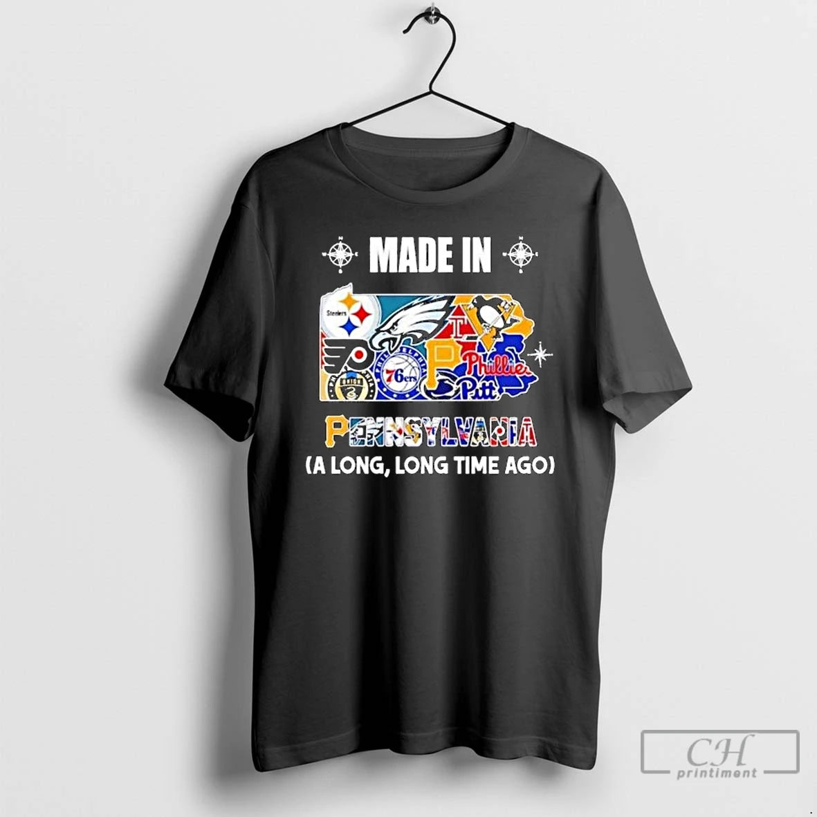 Premium Made In Pennsylvania A Long Long Time Ago State Logo Map 2026 T Shirts Hoodie, Sweatshirt | PopFlextees.com