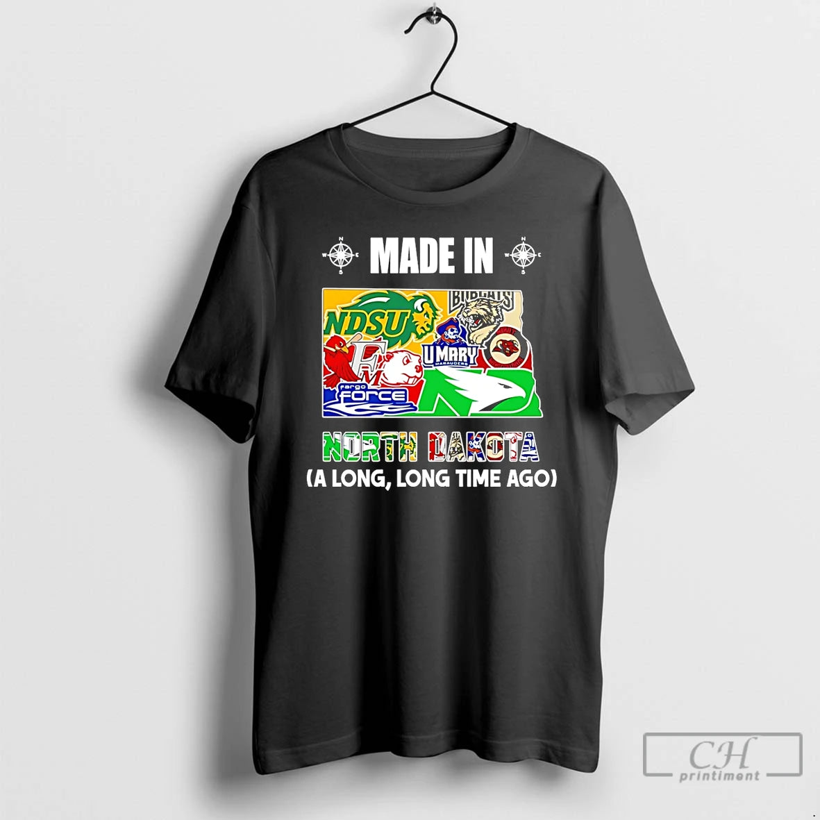 Premium Made In North Dakota A Long Long Time Ago State T-Shirts, Hoodie, Sweatshirt | PopFlextees.com