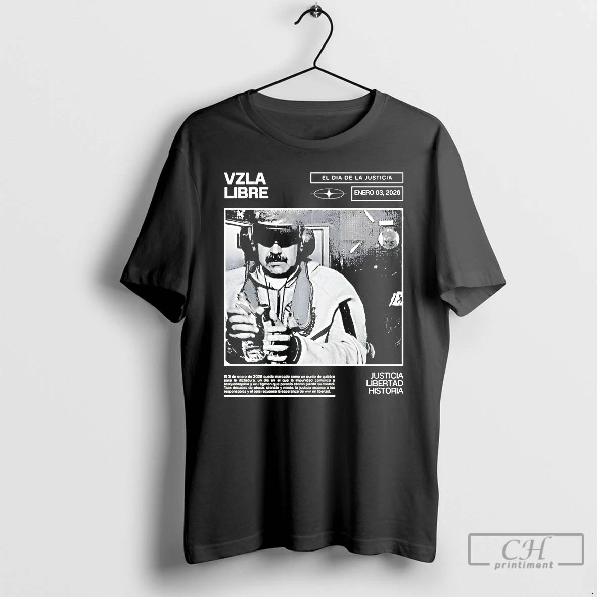 Premium Maduro Venezuela Libre Justicia Libertad Historia 2026 T-Shirts, Hoodie, Sweatshirt | PopFlextees.com