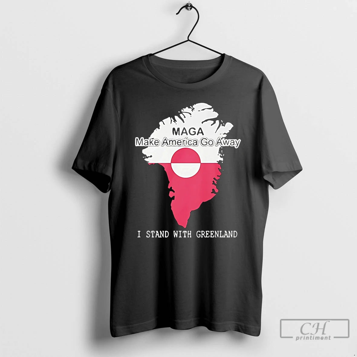 Premium Make America Go Away Greenland Flag I Stand With Greenland Protest 2026 T Shirts Hoodie, Sweatshirt | PopFlextees.com