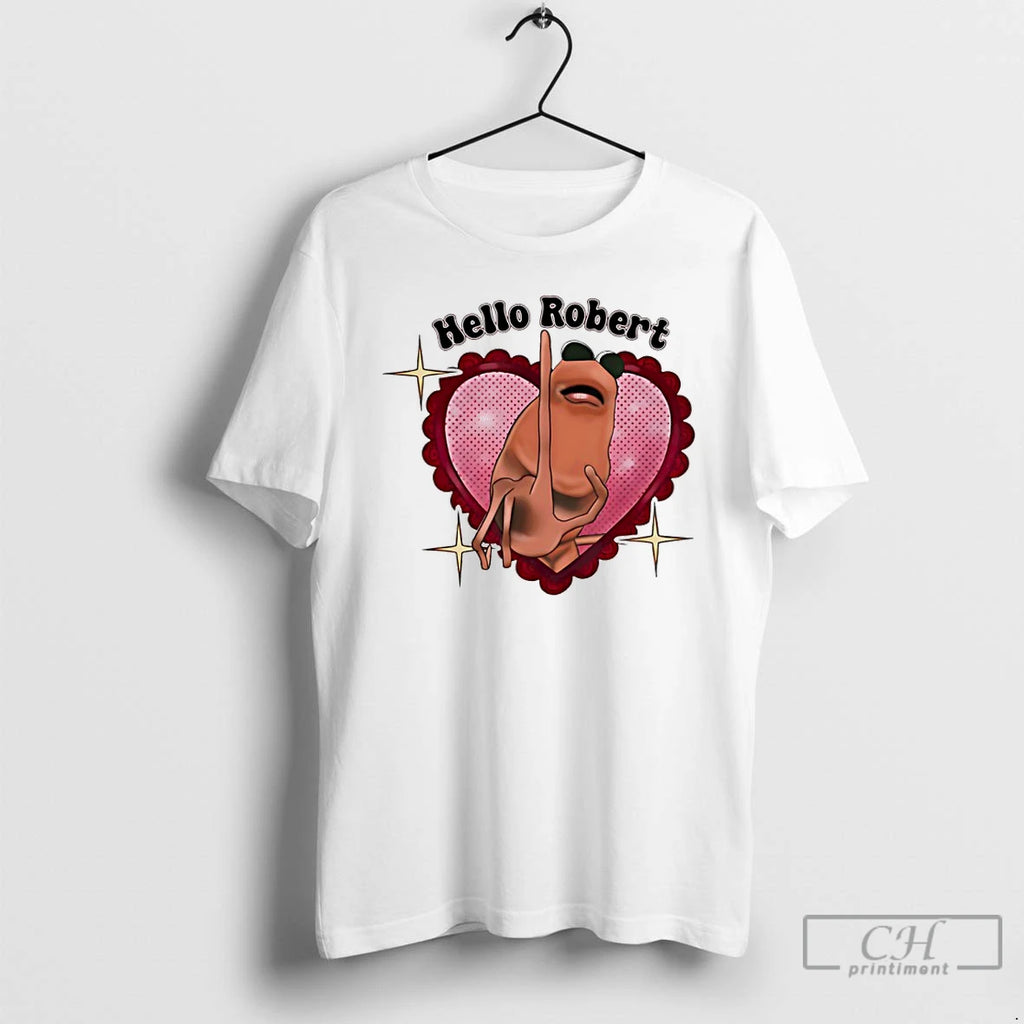 Premium Marcus The Worm Heart Hello Robert T-Shirts, Hoodie, Sweatshirt | PopFlextees.com