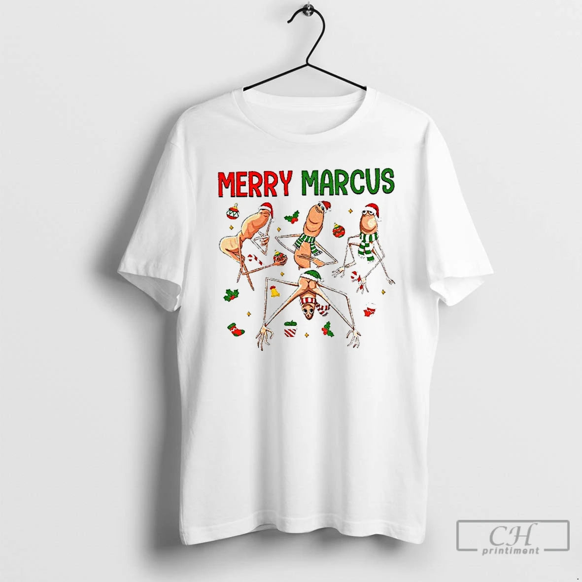 Premium Marcus The Worm Merry Marcus Christmas T-Shirts, Hoodie, Sweatshirt | PopFlextees.com
