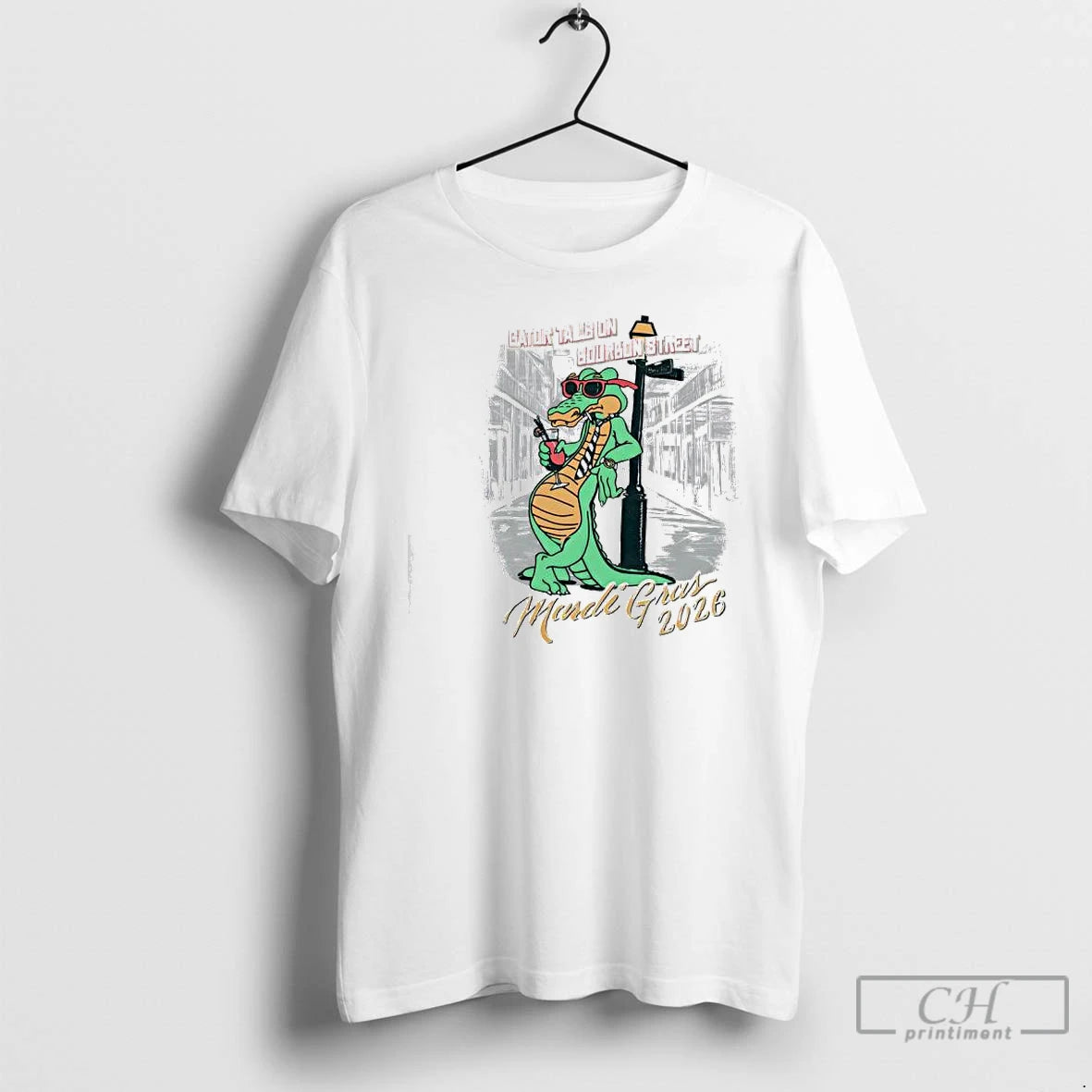 Premium Mardi Gras 2026 Gator Tails On Bourbon Street T-Shirts, Hoodie, Sweatshirt | PopFlextees.com