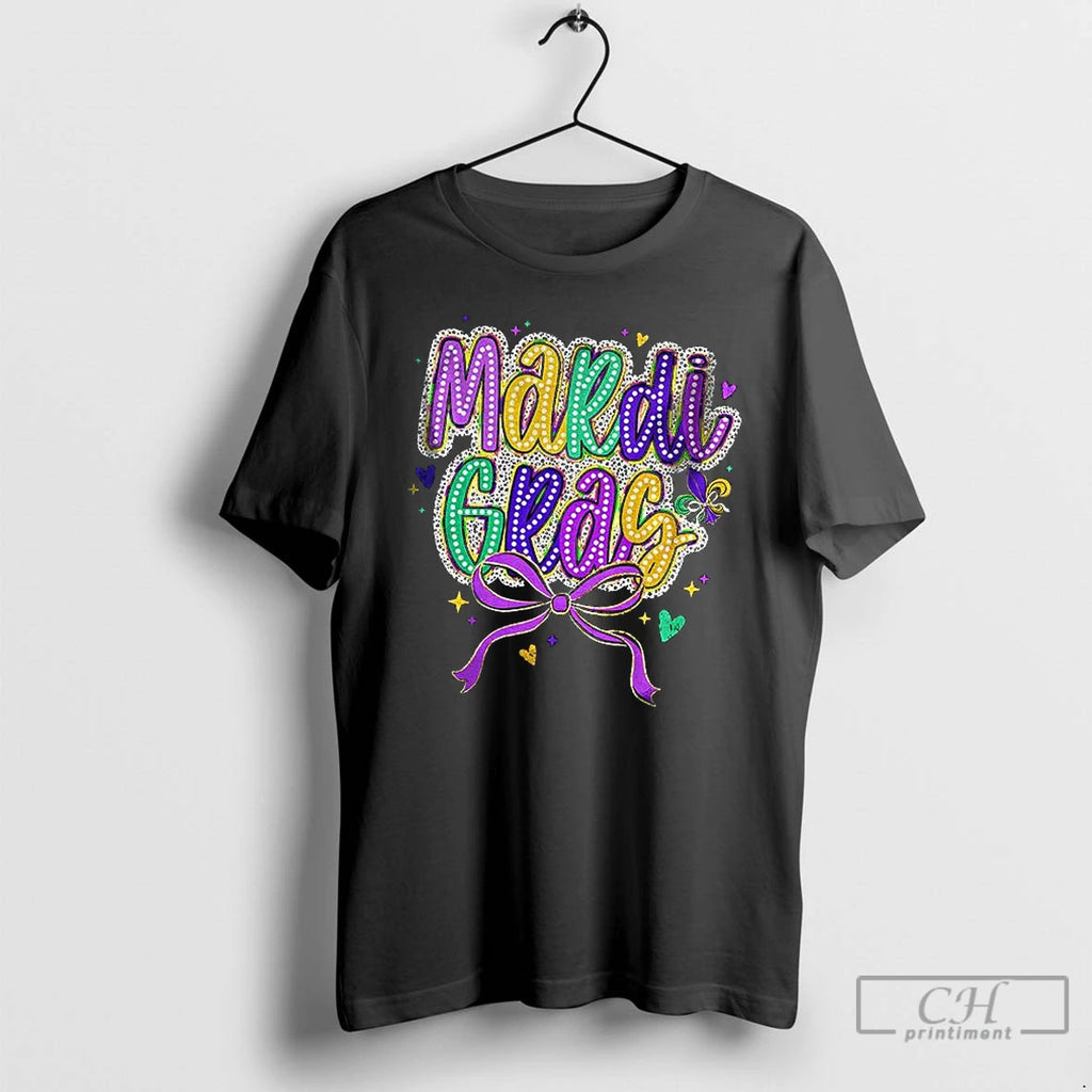 Premium Mardi Gras Coquette Bow T-Shirts, Hoodie, Sweatshirt | PopFlextees.com
