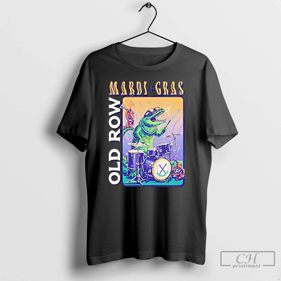 Premium Mardi Gras Gator Band Old Row T-Shirts, Hoodie, Sweatshirt | PopFlextees.com