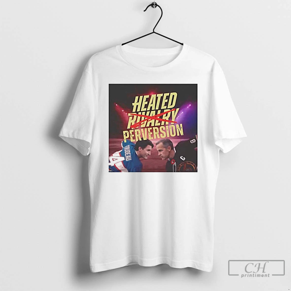 Premium Mark Carney Vs Justin Trudeau Heated Perversion Heated Rivalry Tee Hoodie, Sweatshirt | PopFlextees.com