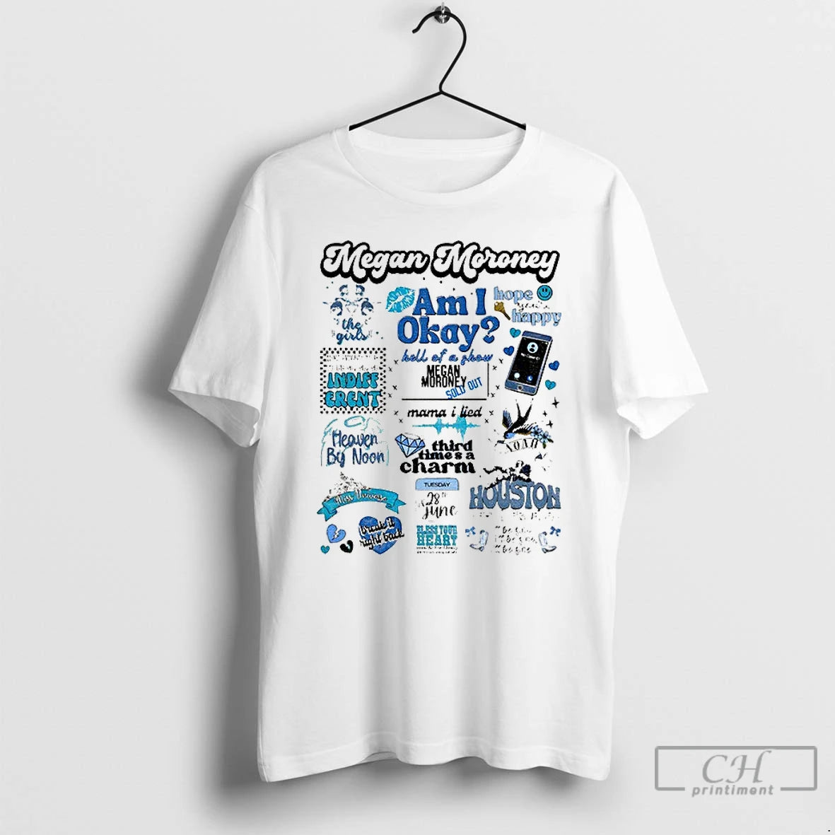 Premium Megan Moroney Am I Okay Third Times A Charm Heaven By Noon T Shirts Hoodie, Sweatshirt | PopFlextees.com