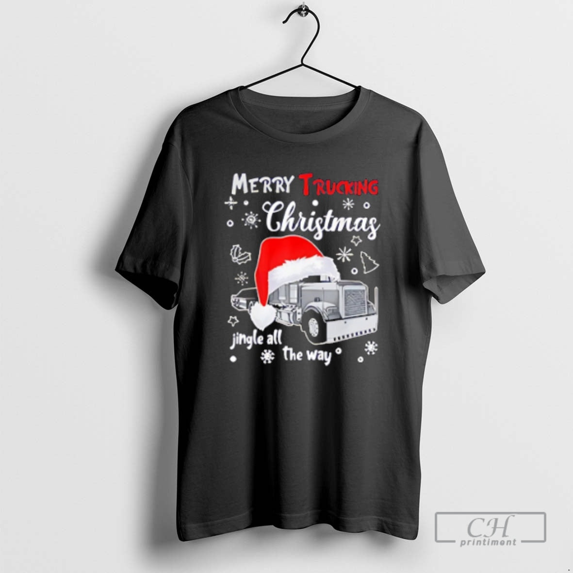 Premium Merry Trucking Christmas Jingle All The Way Shirt Sweater Hoodie, Sweatshirt | PopFlextees.com