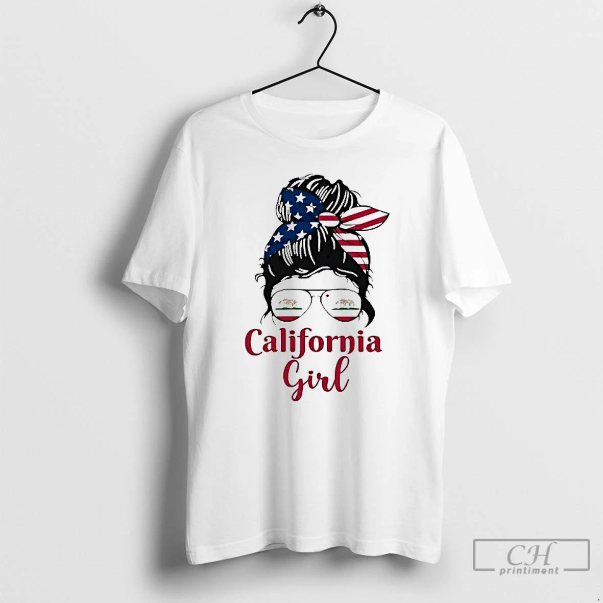 Premium Messy Bun California Girl 2026 T-Shirts, Hoodie, Sweatshirt | PopFlextees.com
