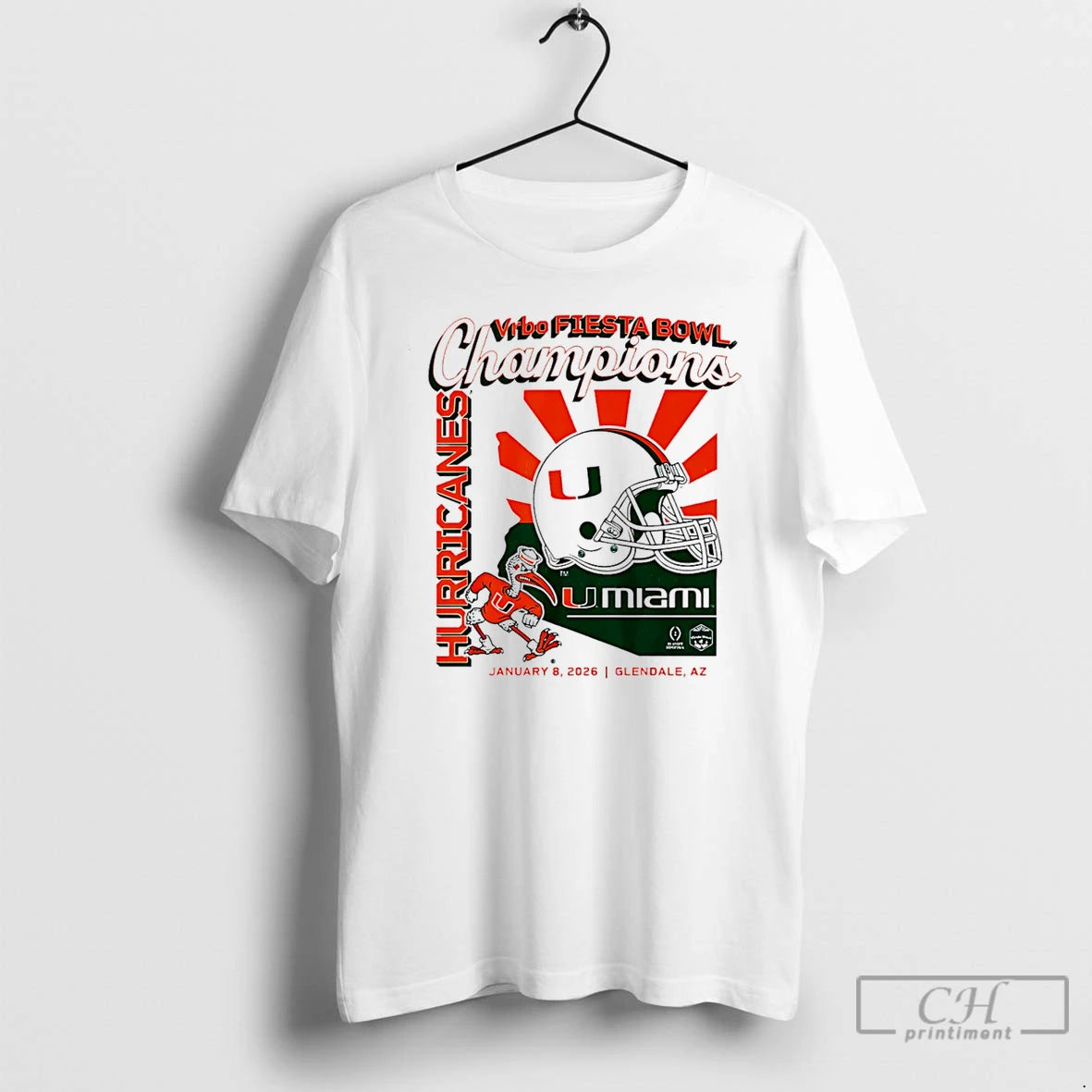 Premium Miami Football Cfp Fiesta Bowl Champions 2026 T-Shirts, Hoodie, Sweatshirt | PopFlextees.com