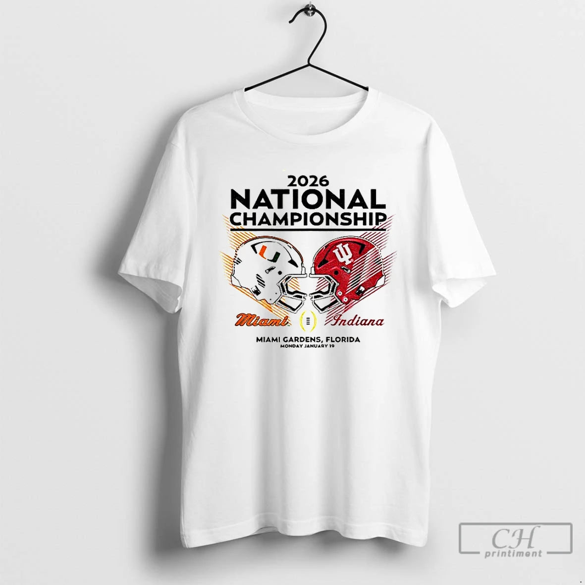 Premium Miami Vs Indiana Football College Football Final Matchup 2026 T-Shirts, Hoodie, Sweatshirt | PopFlextees.com