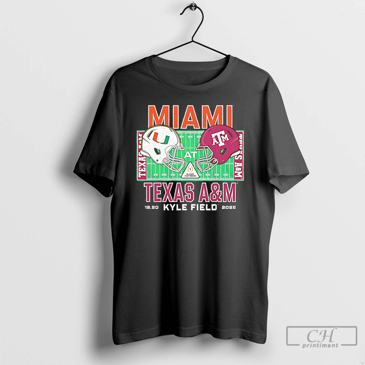 Premium Miami Vs Texas Am College Football Playoff Kyle Field 2025 T-Shirts, Hoodie, Sweatshirt | PopFlextees.com