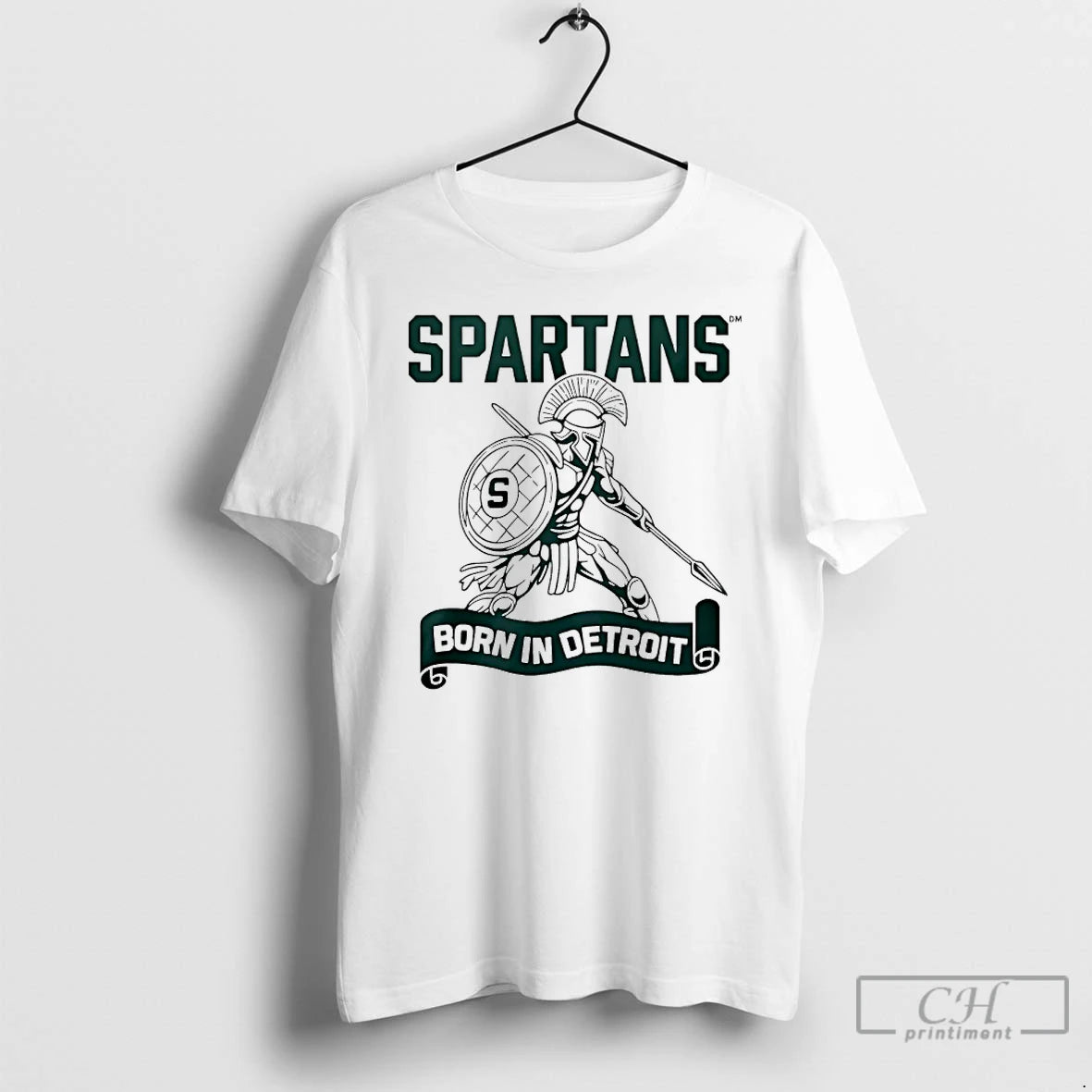 Premium Michigan State Spartans Born In Detroit T-Shirts, Hoodie, Sweatshirt | PopFlextees.com