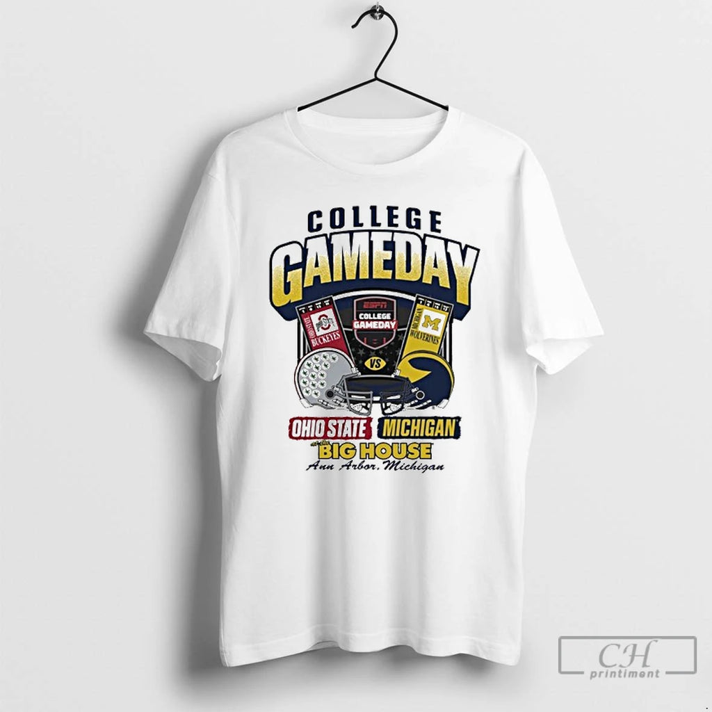 Premium Michigan Wolverines 2025 College Gameday Vs Ohio State Ticket T-Shirts, Hoodie, Sweatshirt | PopFlextees.com