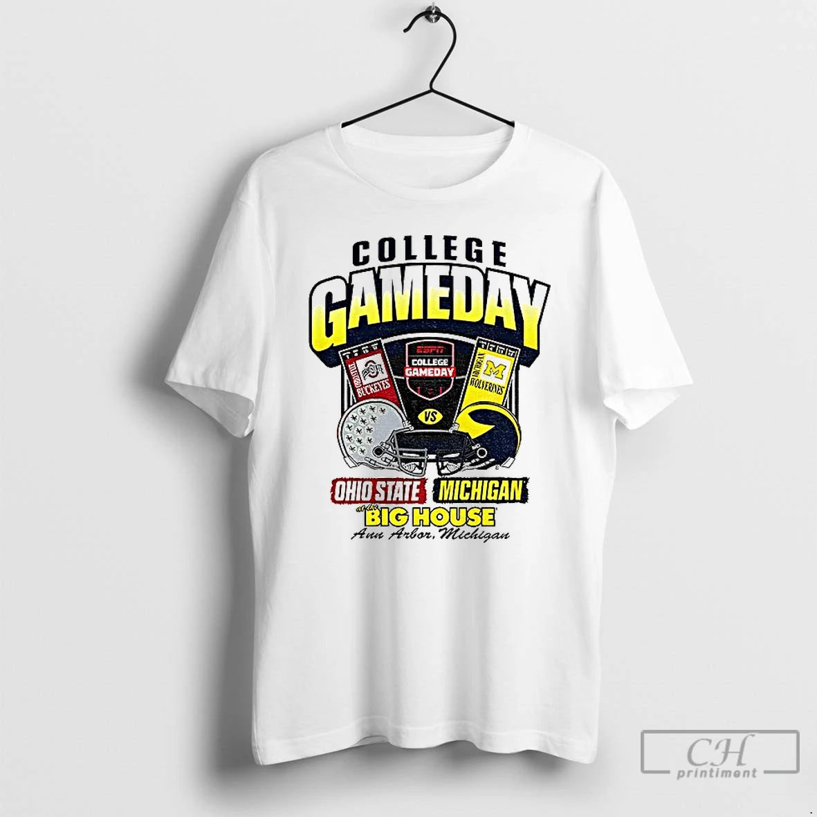 Premium Michigan Wolverines Ivory College Gameday Vs Ohio State Big House T-Shirts, Hoodie, Sweatshirt | PopFlextees.com