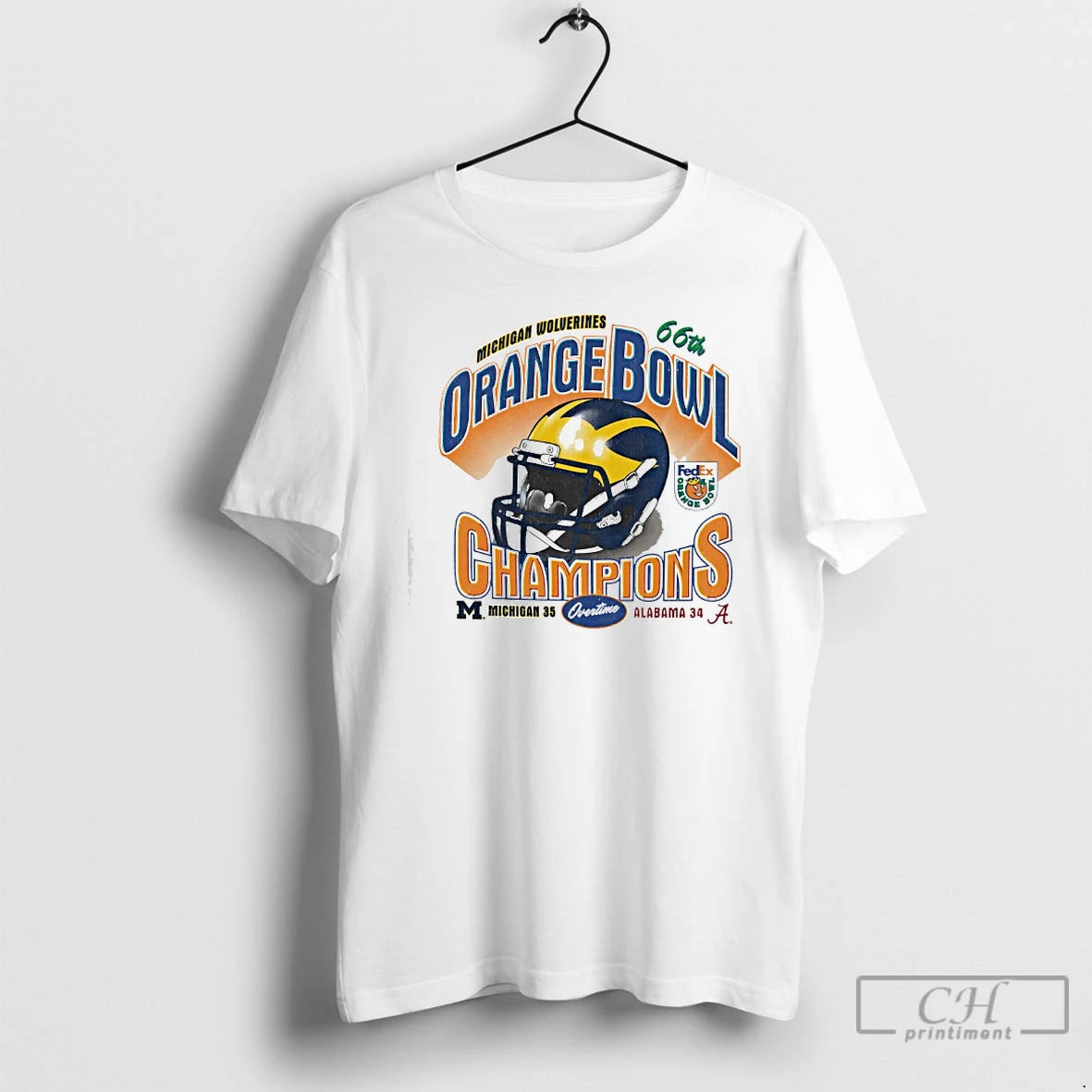 Premium Michigan Wolverines Orange Bowl History Champions 66th T-Shirts, Hoodie, Sweatshirt | PopFlextees.com