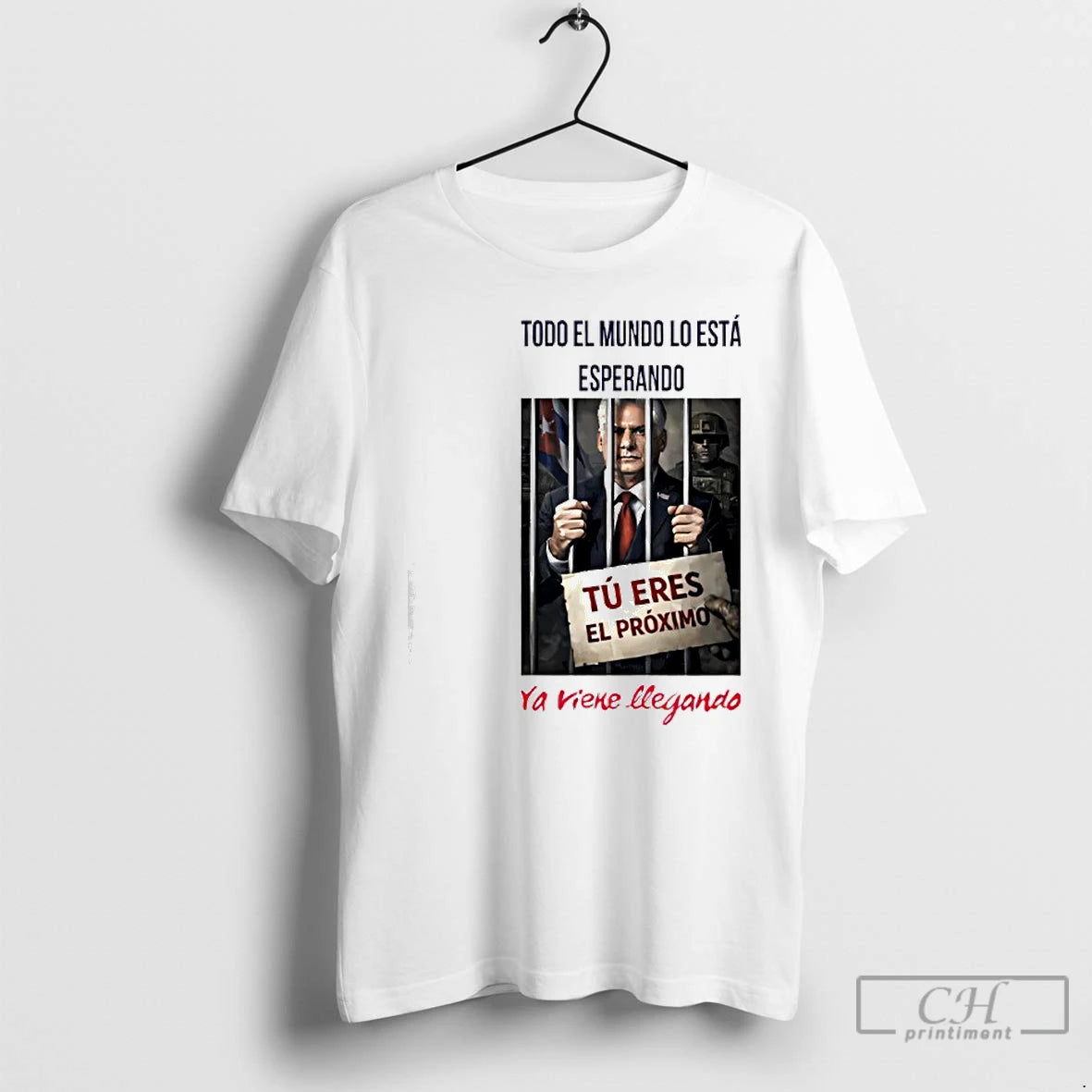 Premium Miguel Diaz Canel Everyone Is Waiting For Him T-Shirts, Hoodie, Sweatshirt | PopFlextees.com