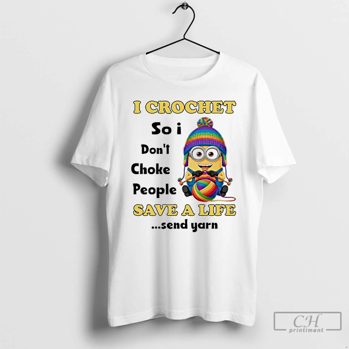 Premium Minions I Crochet So I Dont Choke People Save A Life T Shirts Sweater Hoodie, Sweatshirt | PopFlextees.com