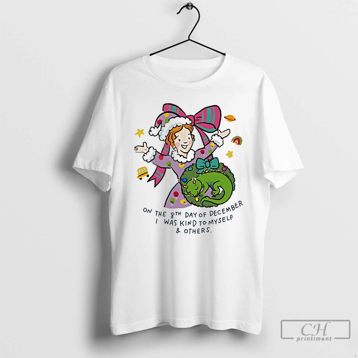 Premium Miss Frizzle On The 8th Day Of December I Was Kind To Myself And T-Shirts, Hoodie, Sweatshirt | PopFlextees.com