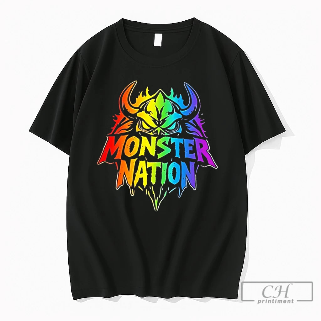 Premium Monster Nation Rainbow Skull Tee
