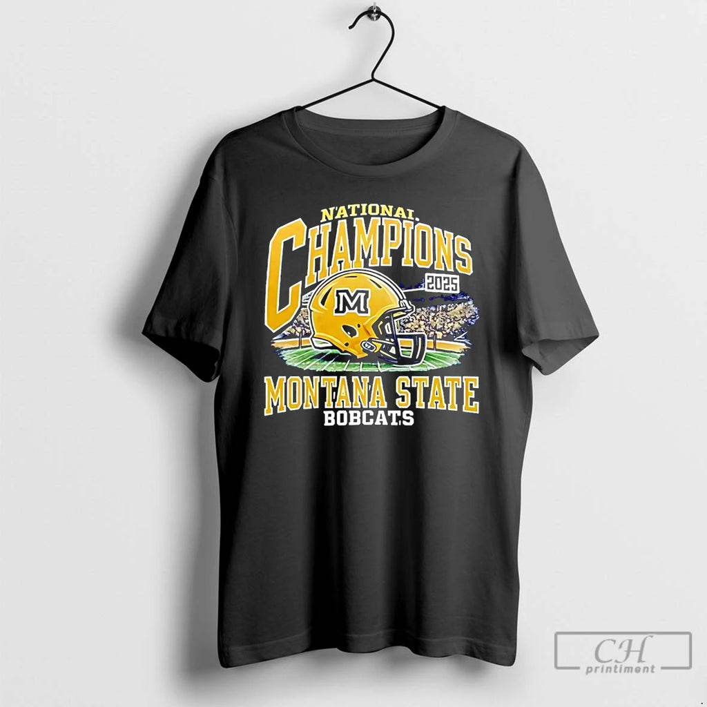 Premium Montana State Football Division I Football National Champions 2025 Helmet T-Shirts, Hoodie, Sweatshirt