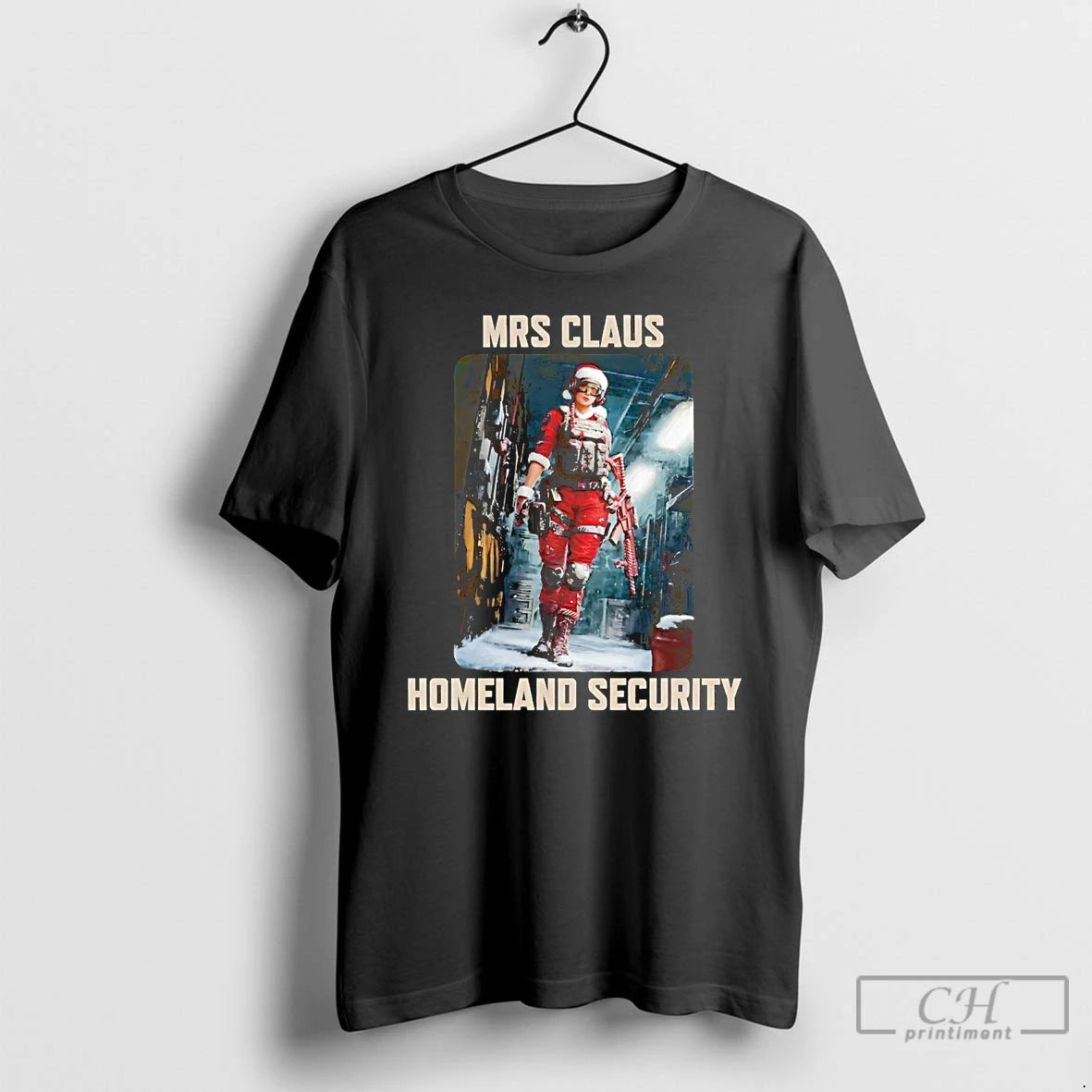 Premium Mrs Claus Homeland Security Christmas T-Shirts, Hoodie, Sweatshirt | PopFlextees.com
